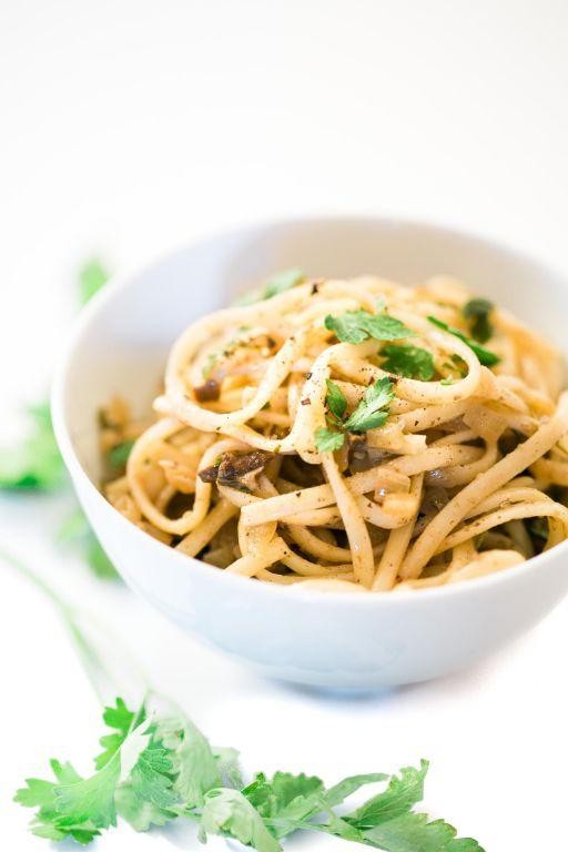 Dried Porcini Mushroom and Truffle Oil Pasta