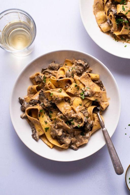 Dried Porcini Mushroom and White Wine Cream Sauce