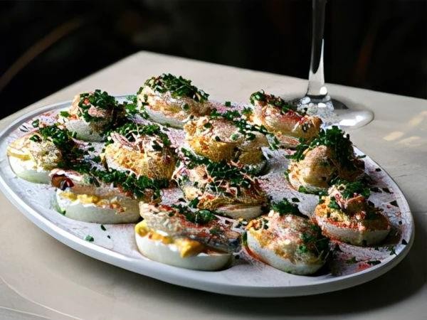 Dungeness Crab Deviled Eggs