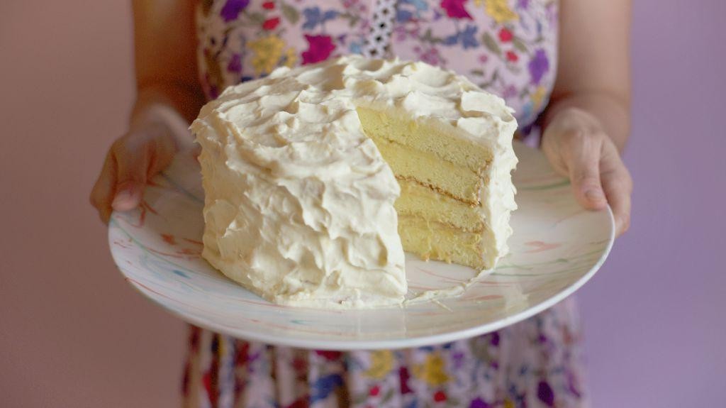 Durian Layer Cake with Buttercream Frosting