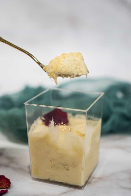 Durian Mousse with Chocolate Shavings