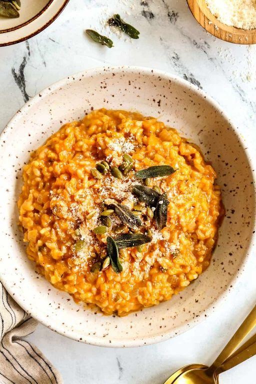 Easy Pumpkin Risotto with Parmesan