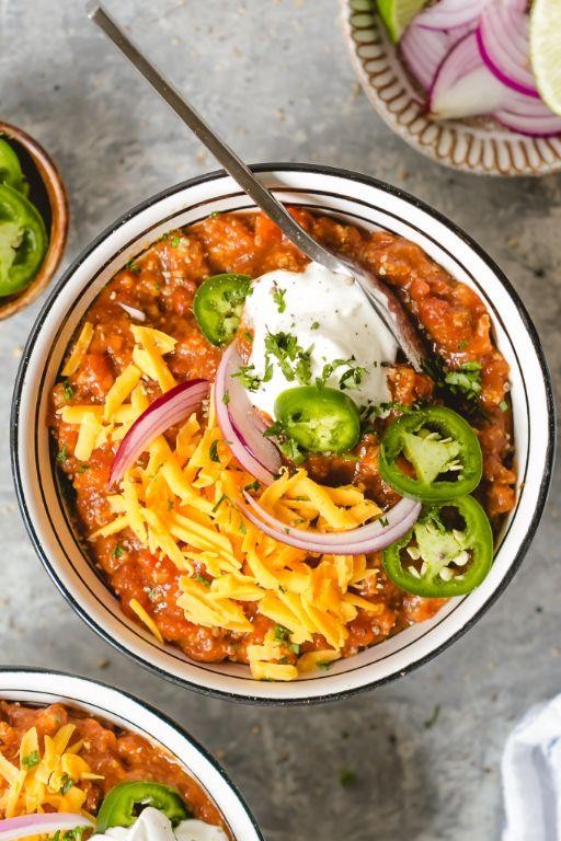 Easy WW Slow Cooker Turkey Chili