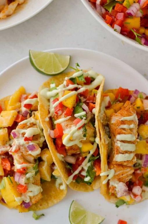 Eel Tacos with Mango Salsa