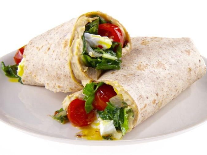 Egg White and Kale Breakfast Wrap