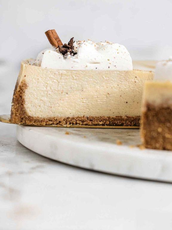 Eggnog Cheesecake with Nutmeg