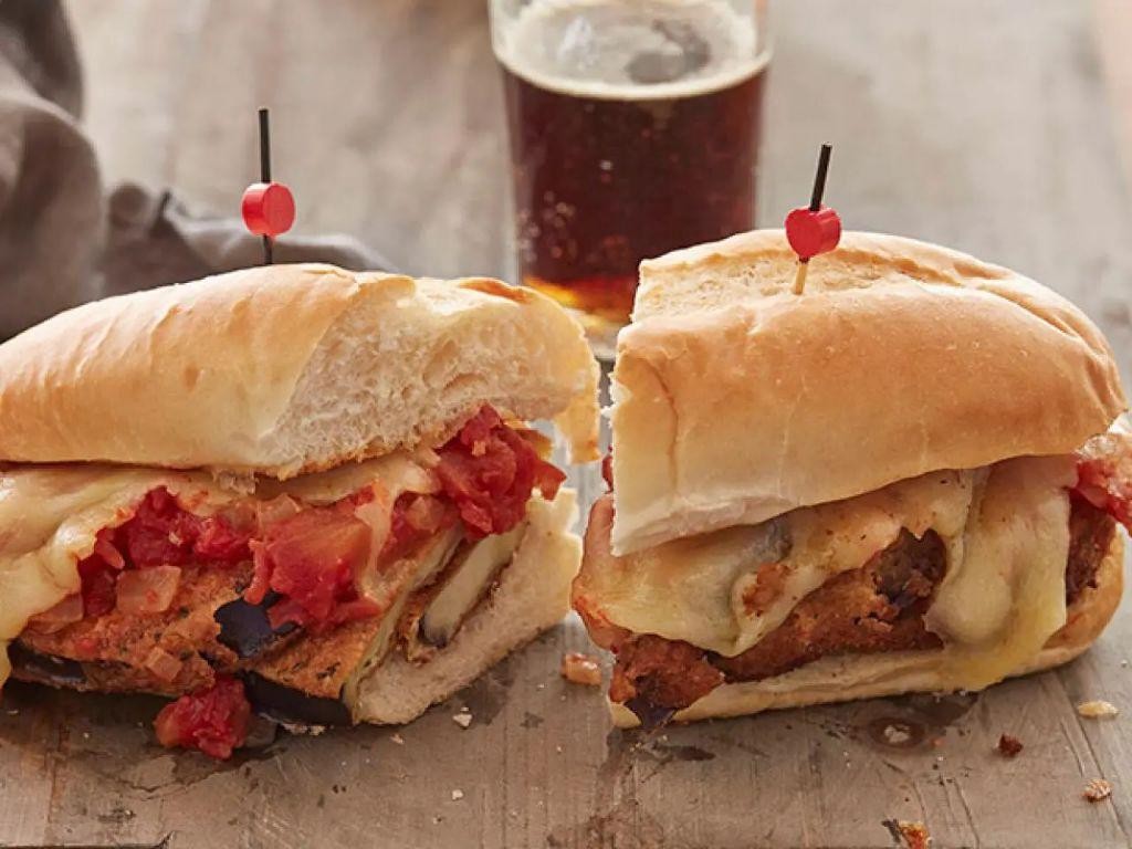 Eggplant Parmesan Hero with Marinara Sauce