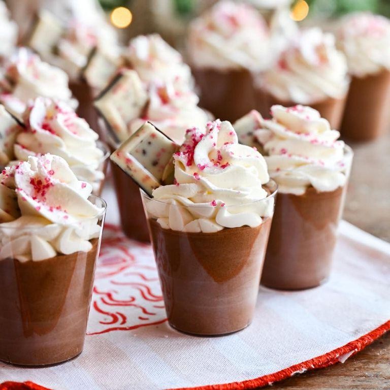 Espresso Chocolate Shots with Whipped Cream
