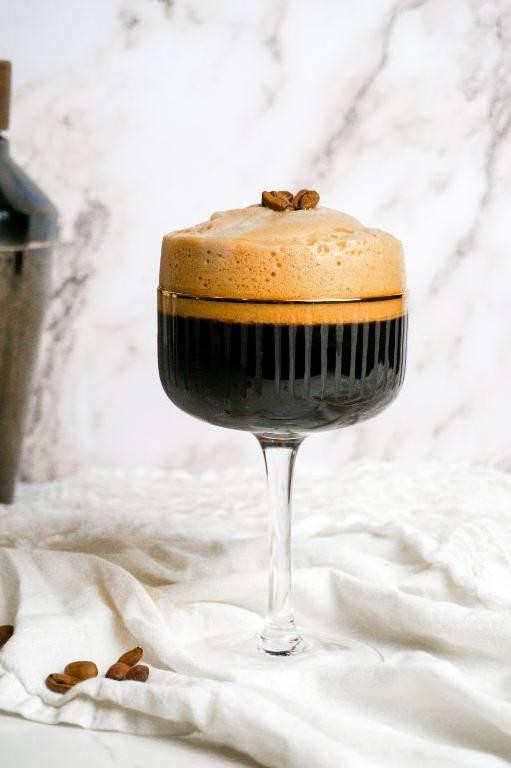 Espresso Martini with Foamy Egg White