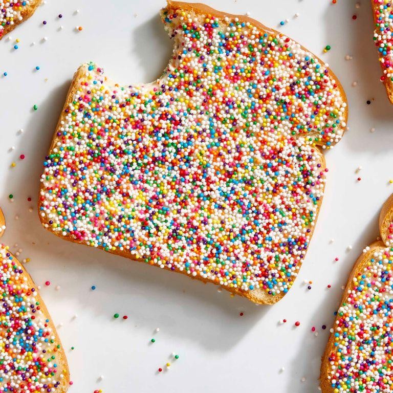 Fairy Bread with Rainbow Sprinkles