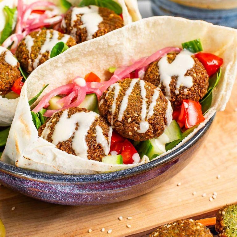 Falafel Stuffed Pita Pockets
