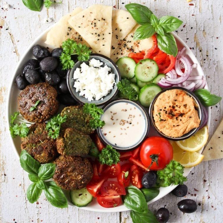 Falafel and Hummus Platter