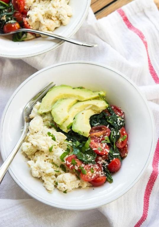 Fluffy Egg White Scramble with Avocado