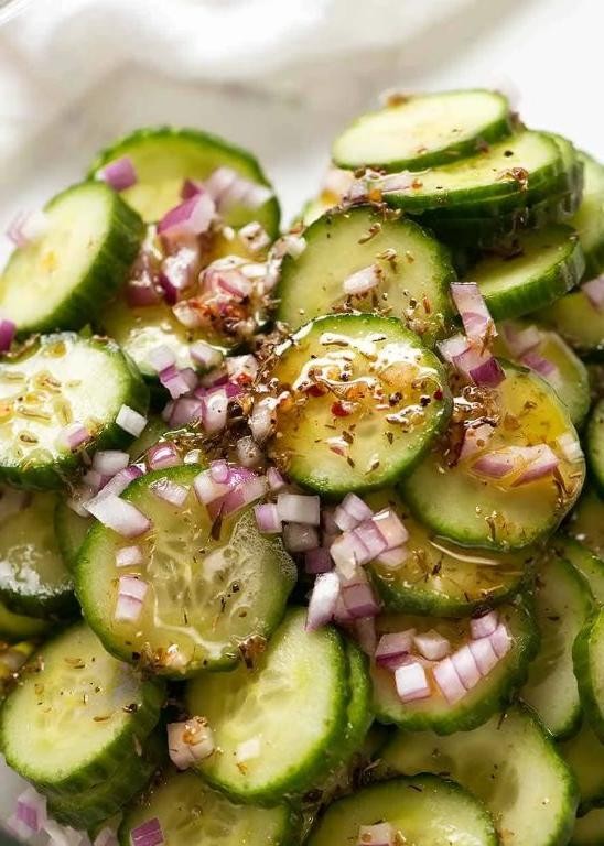 French Cucumber Salad with Herbs