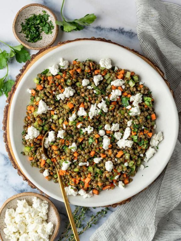 French Lentil Salad with Goat Cheese