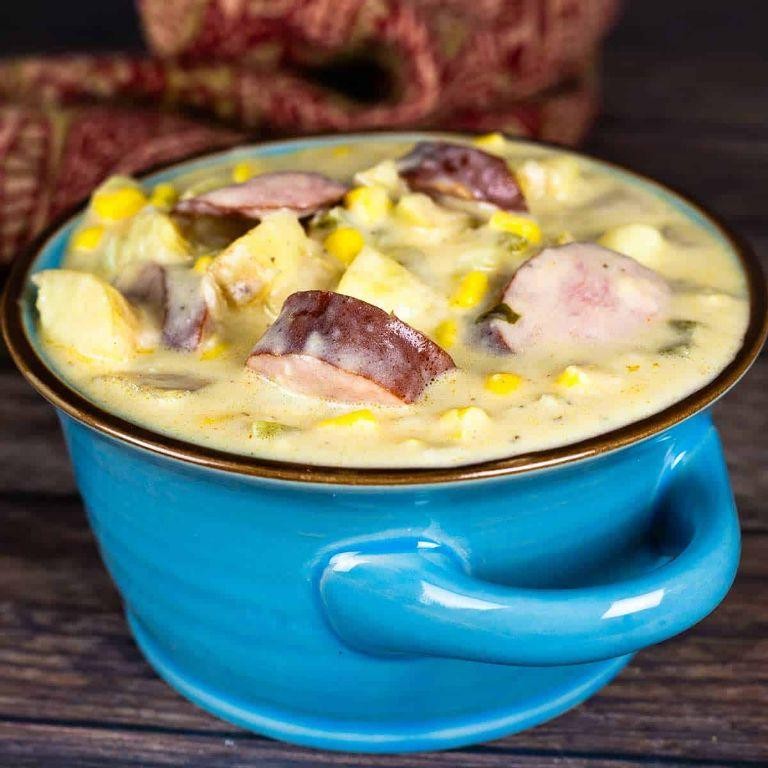 Fresh Polish Sausage and Corn Chowder