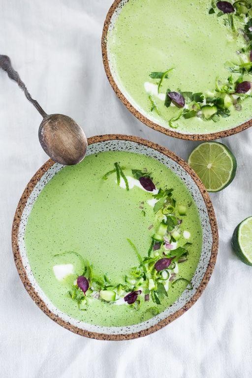 Fresh Sorrel and Cucumber Gazpacho