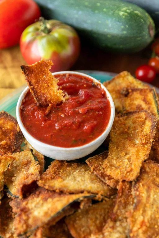 Fried Italian Squash with Marinara Sauce