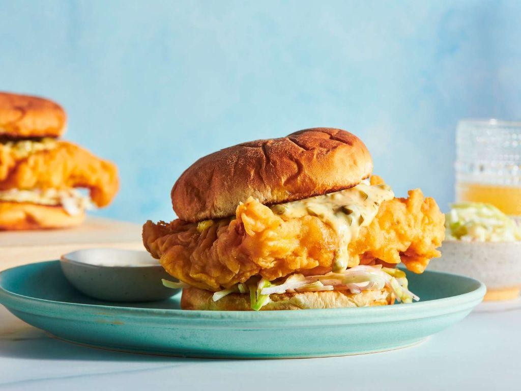 Fried Red Snapper Sandwich with Remoulade Sauce