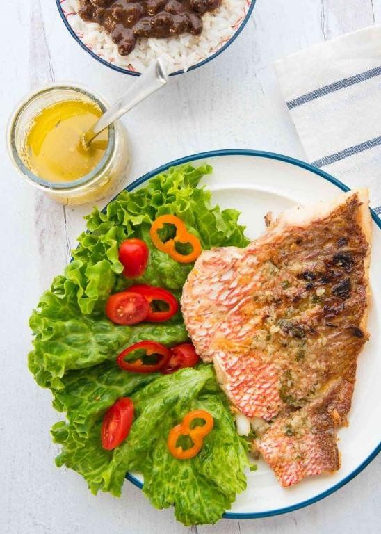 Fried Red Snapper with Garlic Aioli