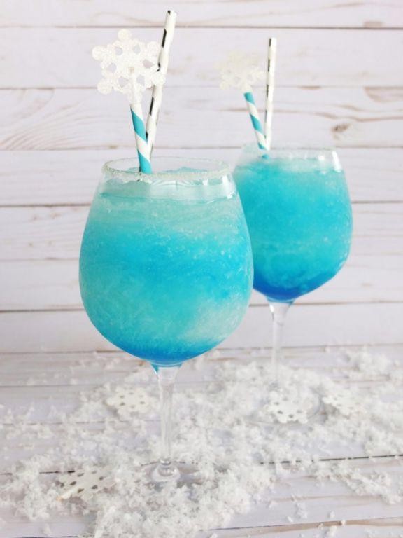 Frosted Blue Margarita Mocktail