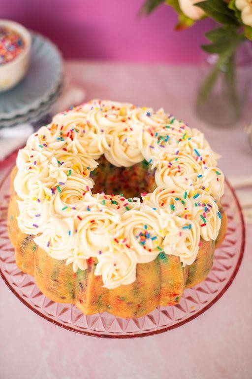 Funfetti Bundt Cake with Vanilla Glaze