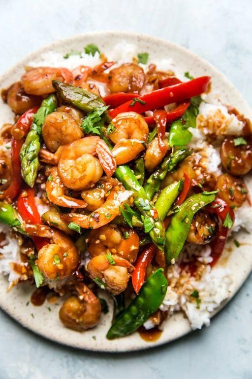 Garlic Brown Sugar Shrimp Stir-Fry
