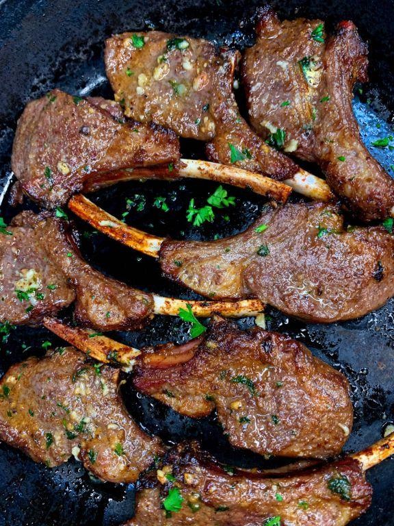Garlic Butter Air Fryer Lamb Chops