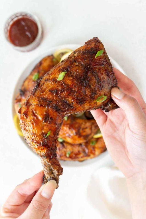 Garlic Butter BBQ Chicken Leg Quarters