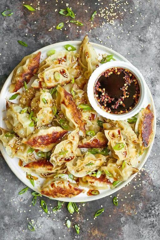 Garlic Butter Chicken Pot Stickers