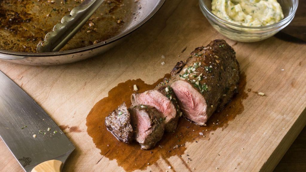 Garlic Butter Deer Tenderloin with Rosemary