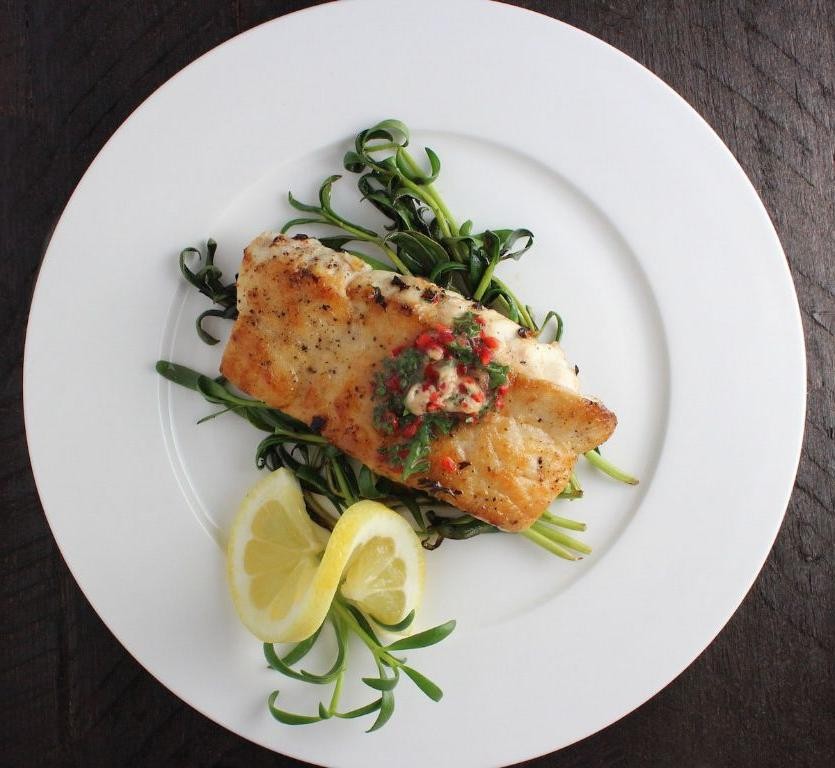 Garlic Butter Fried Red Snapper