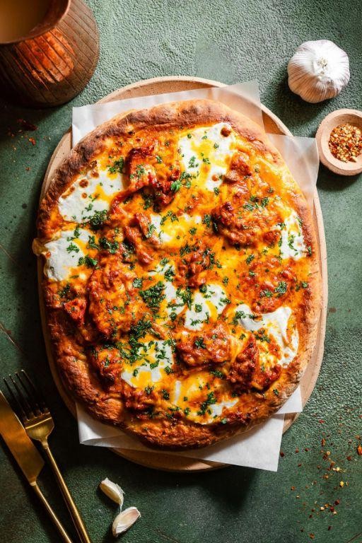 Garlic Butter Naan Pizza