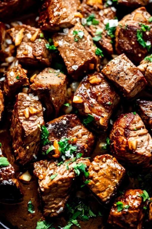 Garlic Butter Steak Bites with Quinoa