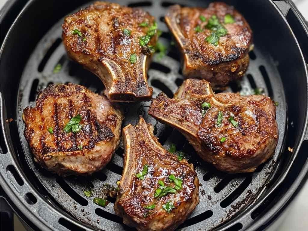 Garlic Herb Air Fryer Lamb Chops