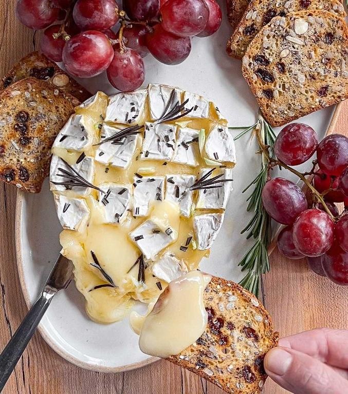 Garlic Herb Baked Brie