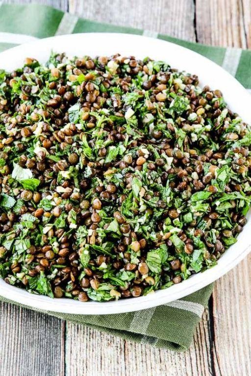Garlic Herb Canned Lentil Salad