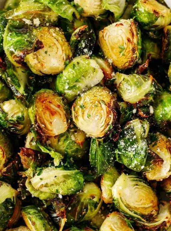 Garlic Parmesan Air Fryer Brussels Sprouts