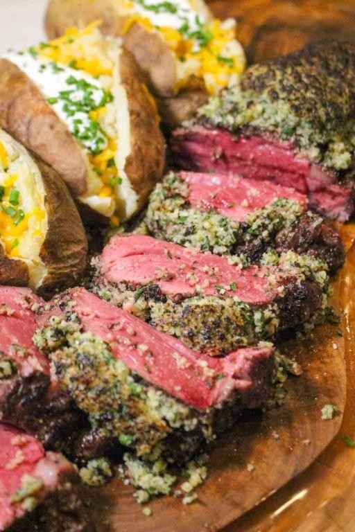 Garlic Parmesan Crusted Beef Tenderloin Steak