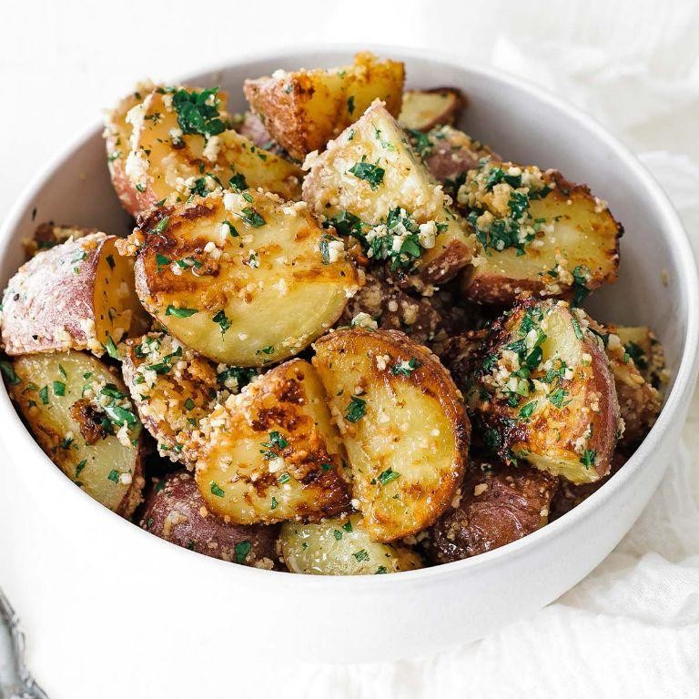 Garlic Parmesan Grilled Potatoes