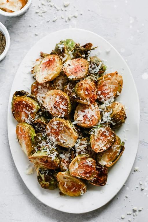 Garlic Parmesan Roasted Brussels Sprouts
