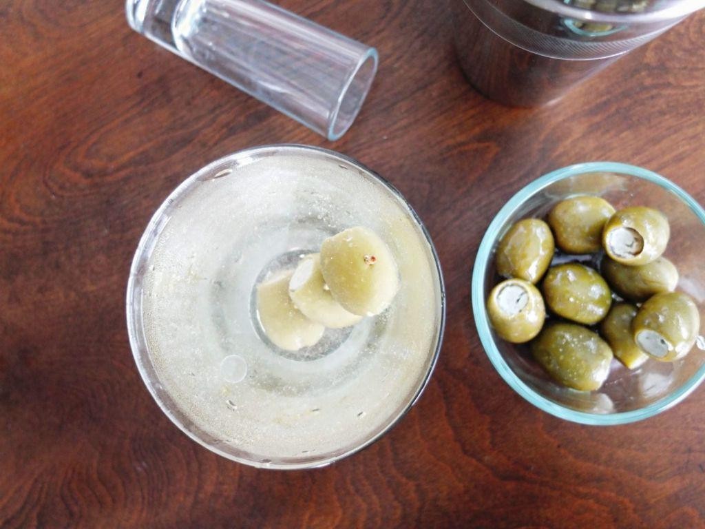 Garlic-Stuffed Olive Dirty Martini