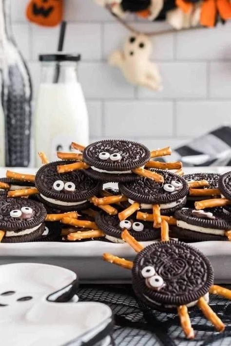 Ghost Oreo Protein Cookies