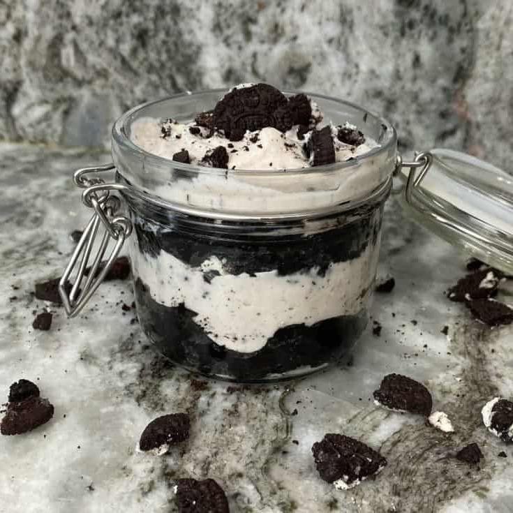 Ghost Oreo Protein Parfait