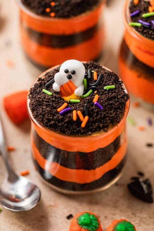 Ghost Oreo Protein Pudding