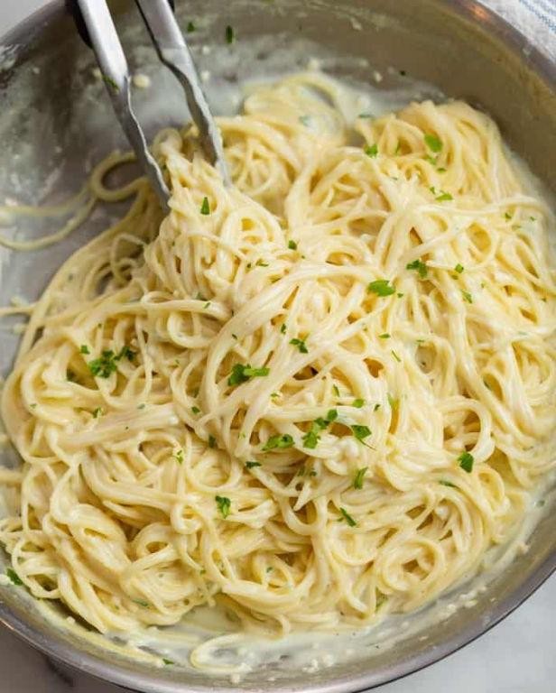Ghostly Garlic Parmesan Pasta