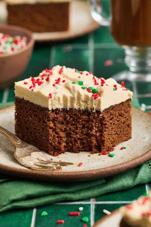 Gingerbread Spice Cake with Molasses Glaze