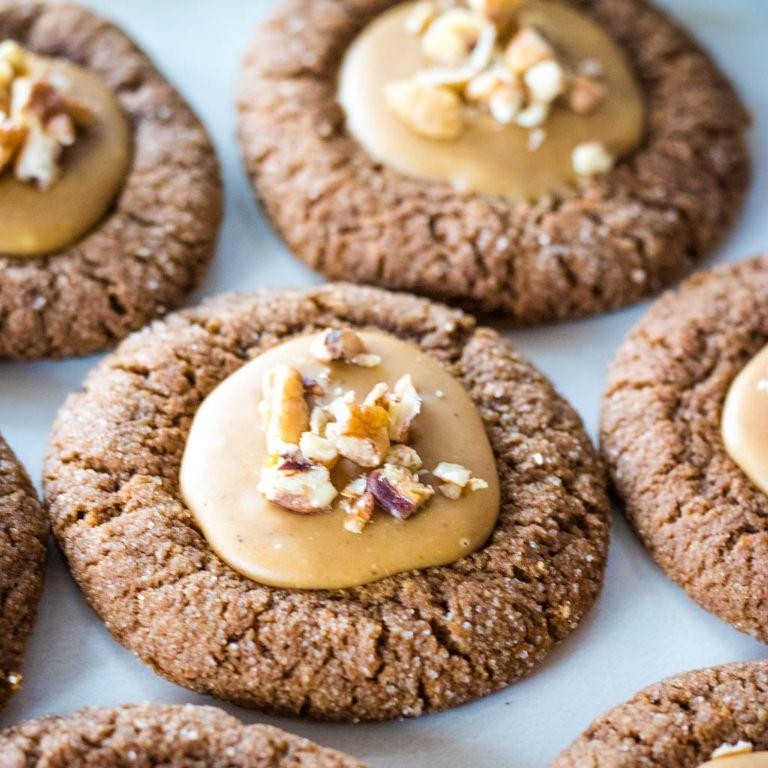Gingerbread Thumbprint Cookies