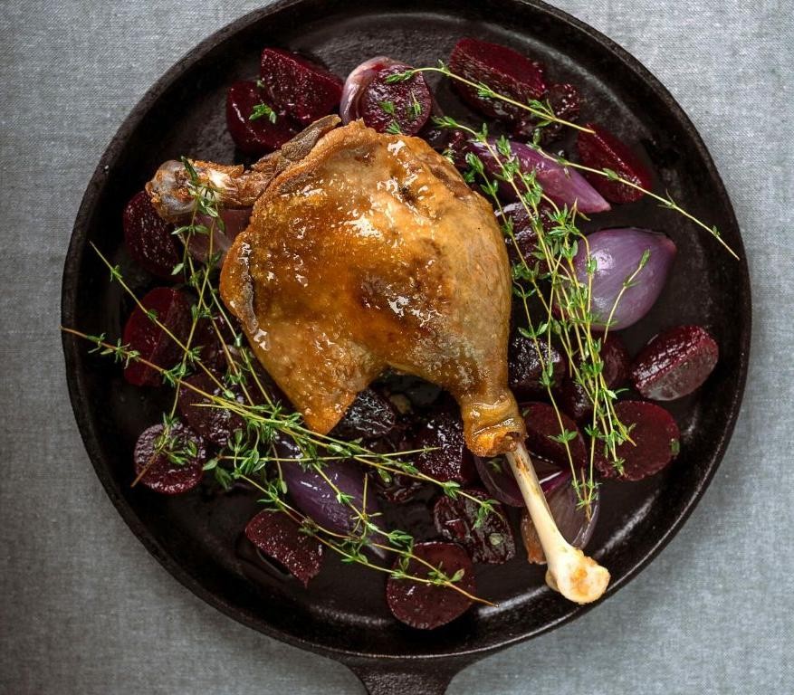 Goose Breast Confit with Garlic and Thyme