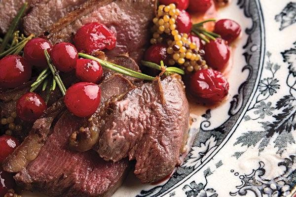 Goose Breast with Cranberry and Red Onion Compote